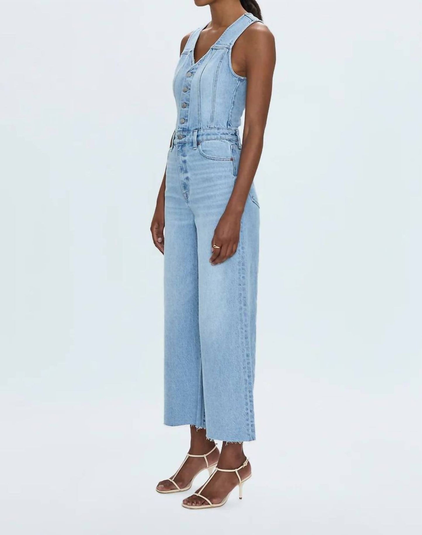 Pistola - Aria Cropped Fitted Vest Jumpsuit