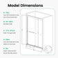 Semi Frameless Double Sliding Shower Door with Tempered Glass
