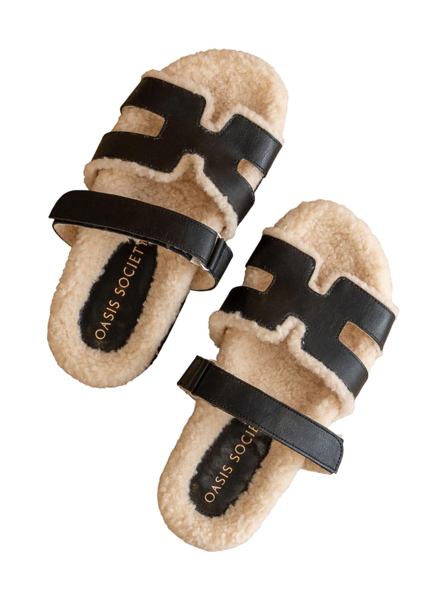 Oasis Society - Women's Alpine Faux Shearling Sandals