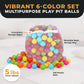 BalanceFrom Fitness 2.3 In Crush Proof Play Pit Balls w/ Storage Bag, Multicolor