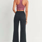 Just Black Denim - High Rise Patch Pocket Wide Leg Jeans