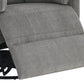 Sagen Charcoal Chenille Glider Recliner with Swivel