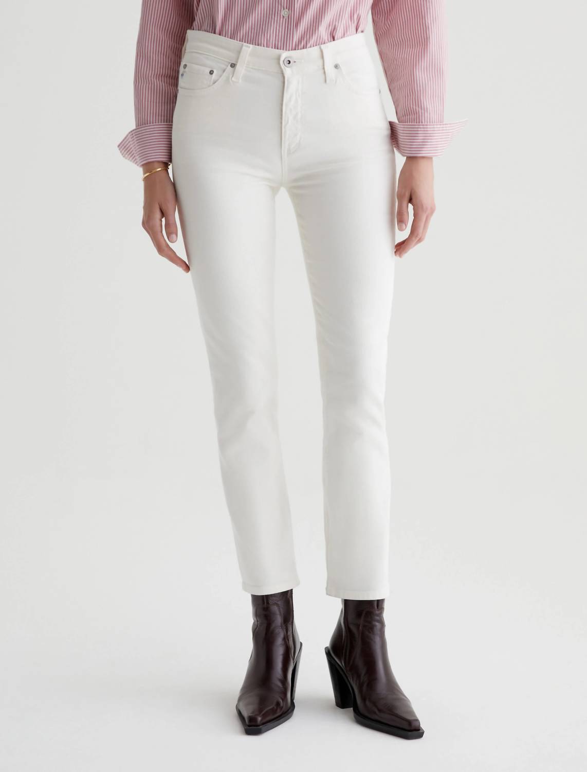 Ag Jeans - Mari Crop High-rise Slim Straight Jeans