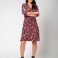 Leota Women's Perfect Wrap Ruffle Hem Dress Red