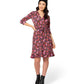 Leota Women's Perfect Wrap Ruffle Hem Dress Red