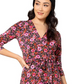 Leota Women's Perfect Wrap Ruffle Hem Dress Red