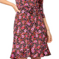 Leota Women's Perfect Wrap Ruffle Hem Dress Red
