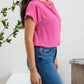 Blu Pepper - Short Roll Sleeve Button Down Shirt
