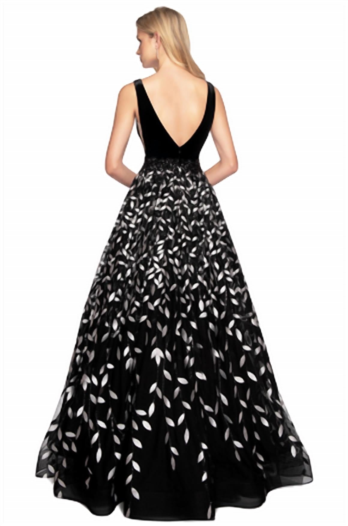 Abby Paris - Velvet floral gown