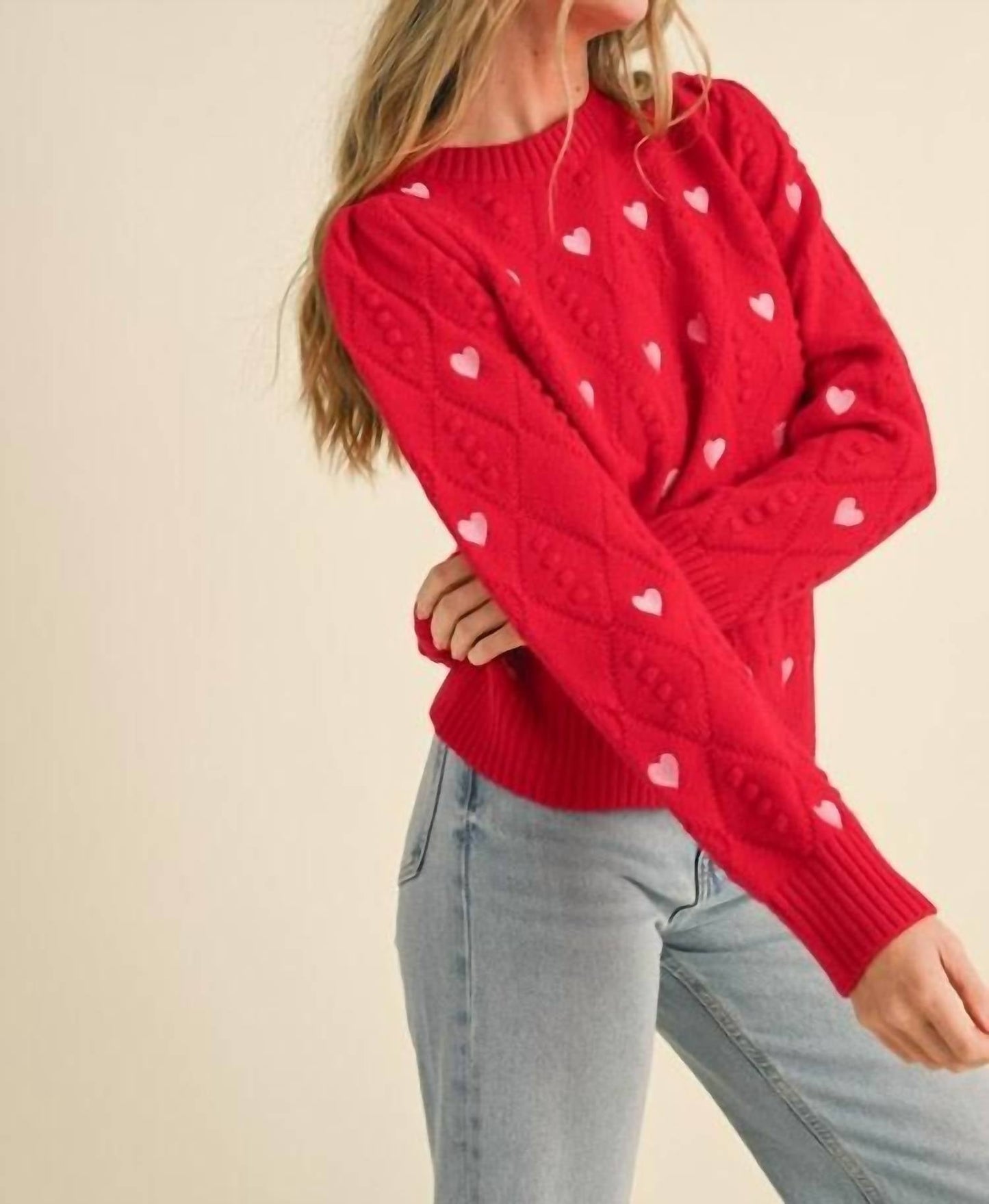 &Merci - Heart Knit Sweater