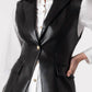 Generation Love - RIALTO VEGAN LEATHER SLEEVELESS BLAZER