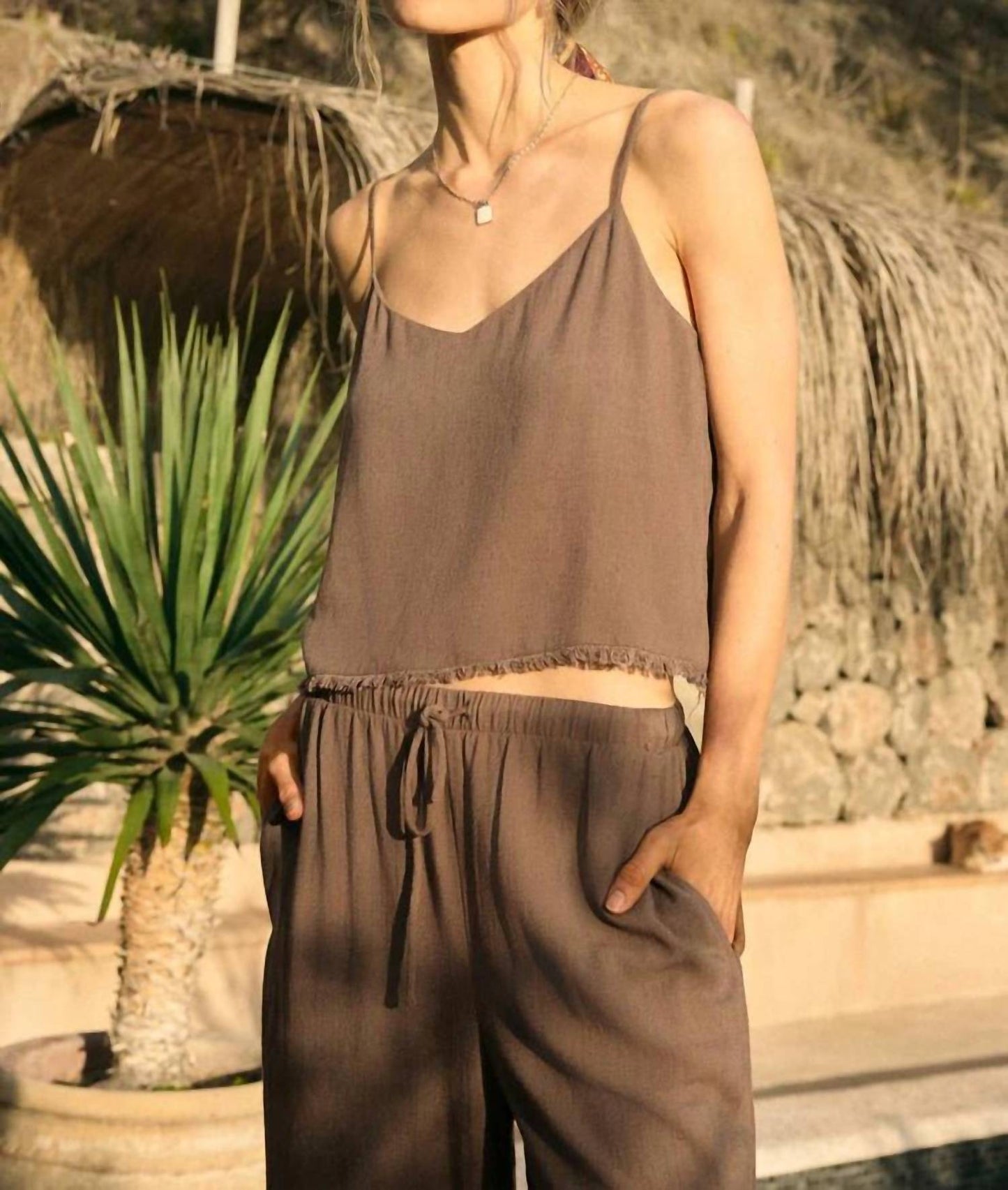 Z Supply - Sabel Cropped Linen Tank