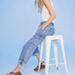 Charlie B - Chambray Stretch Cargo Pants