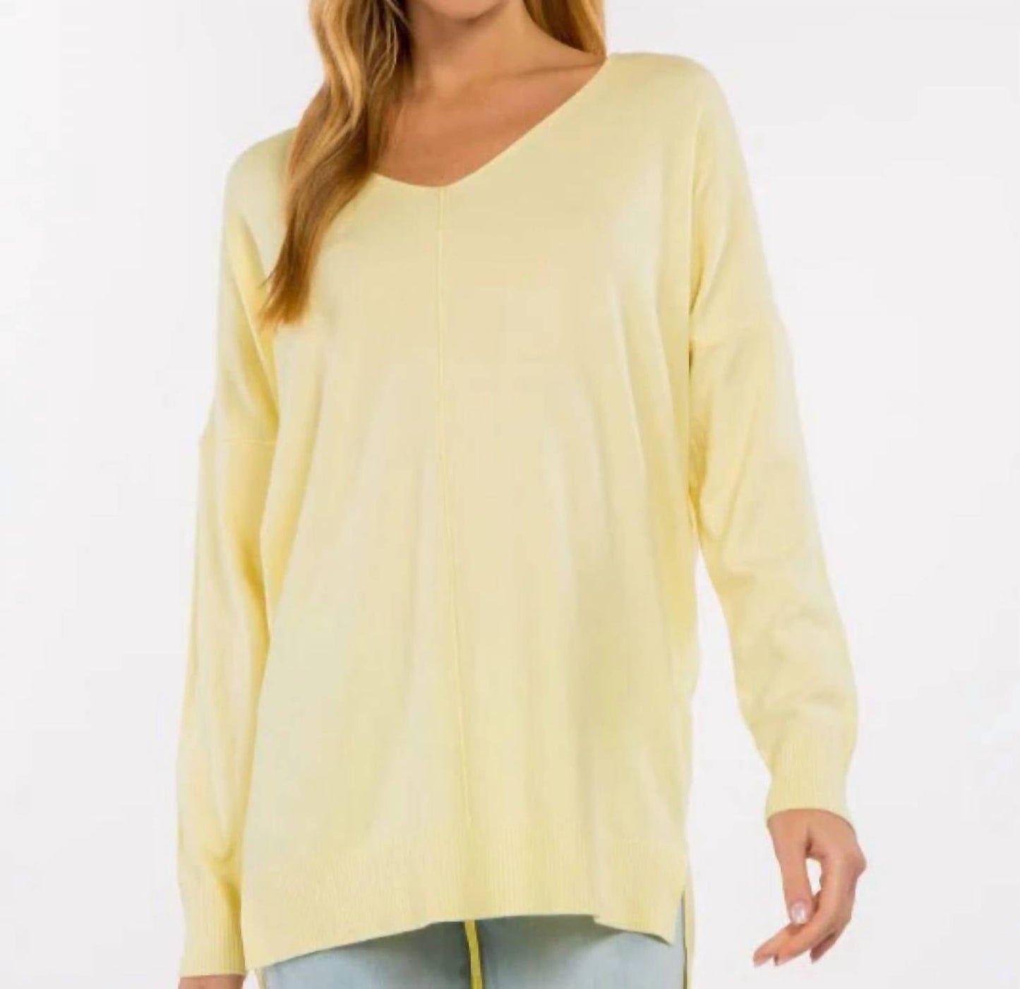 Dreamers By Debut - Super Soft Stretch V Neck Tunic Top