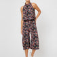 Leota Women's Skyler Cropped In Confetti Floral Jumpsuit Purple