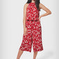 Leota Women's Skyler Cropped In Casanova Cherry Jumpsuit Red