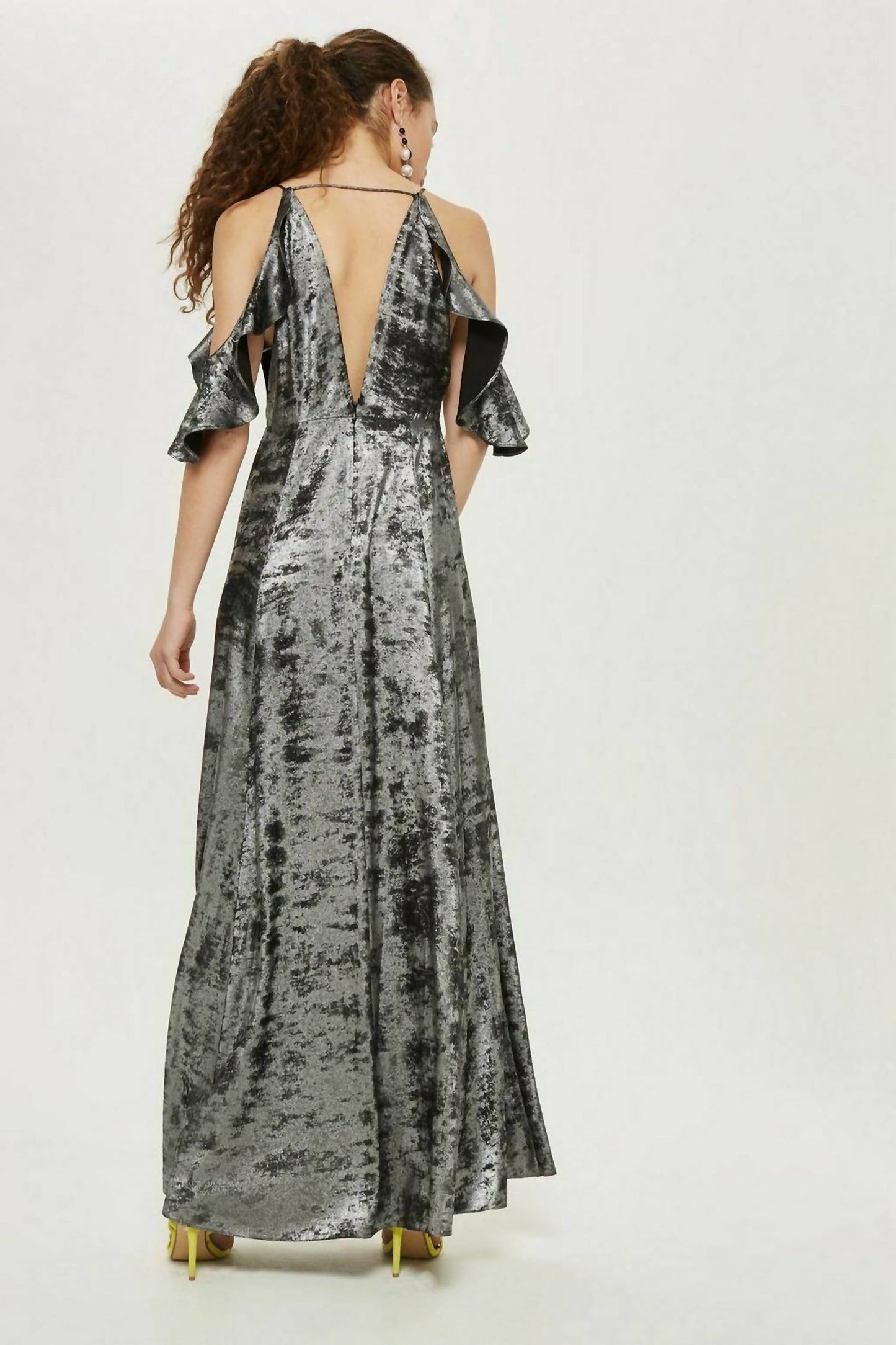 Topshop - Foil Shimmer Maxi Dress