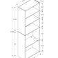 6-Tier Transitional Bookshelf for Office