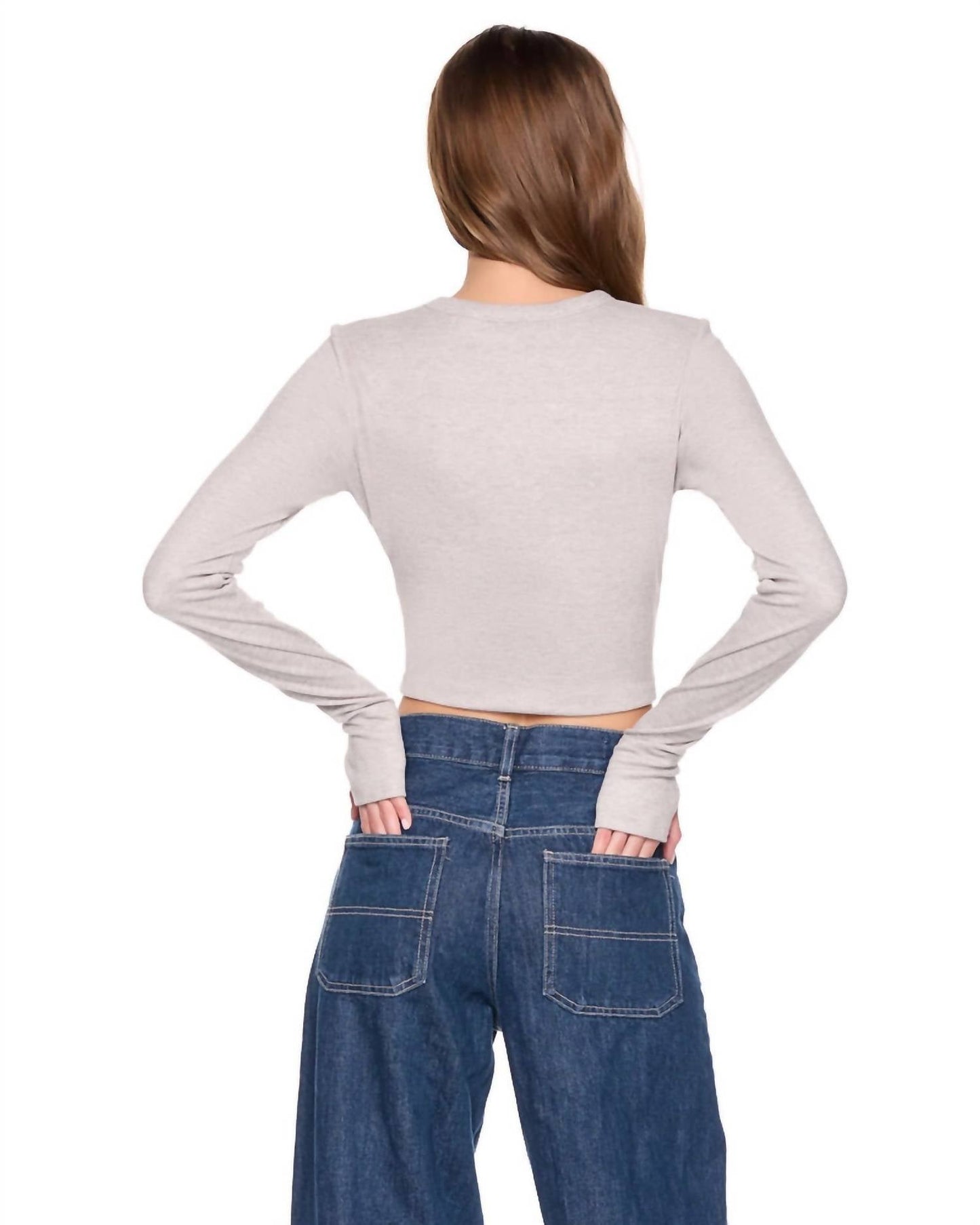 Susana Monaco - Fleece Crew Long Sleeve Top
