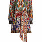 Alice + Olivia - Sadie Printed Self-belt Minidress
