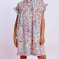 Molly Bracken - Printed Ruffle Sleeve Shirt Dress