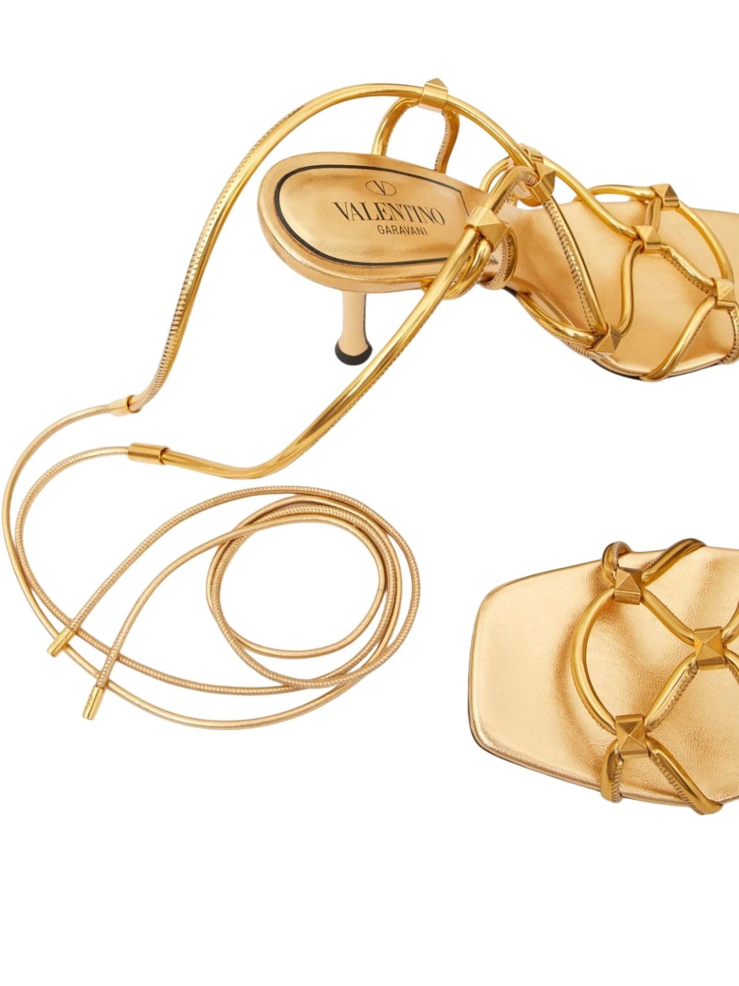 Valentino Garavani - Rockstud Lace Up Sandals