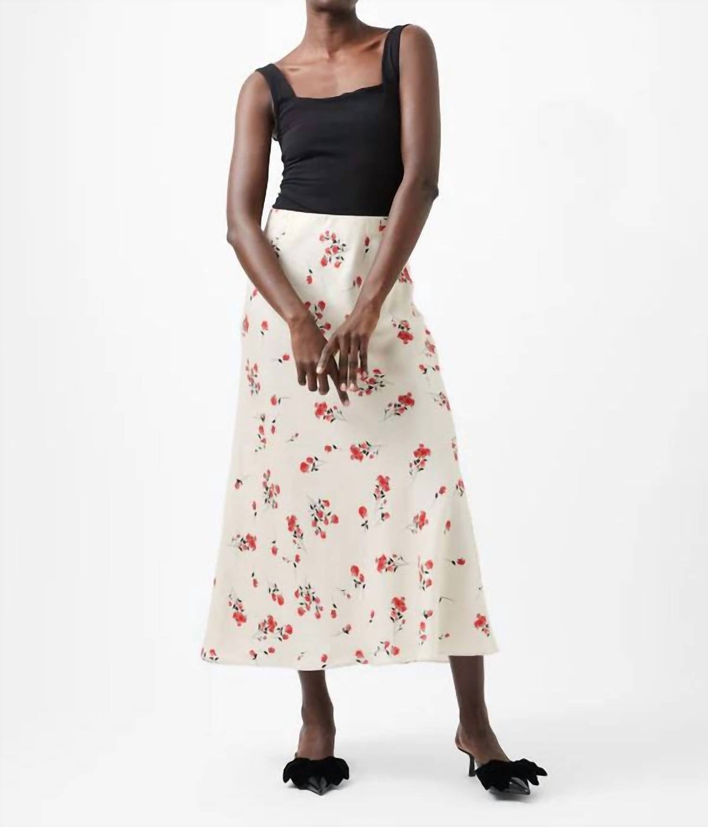 French Connection - Floramour Ennis Satin Maxi Skirt
