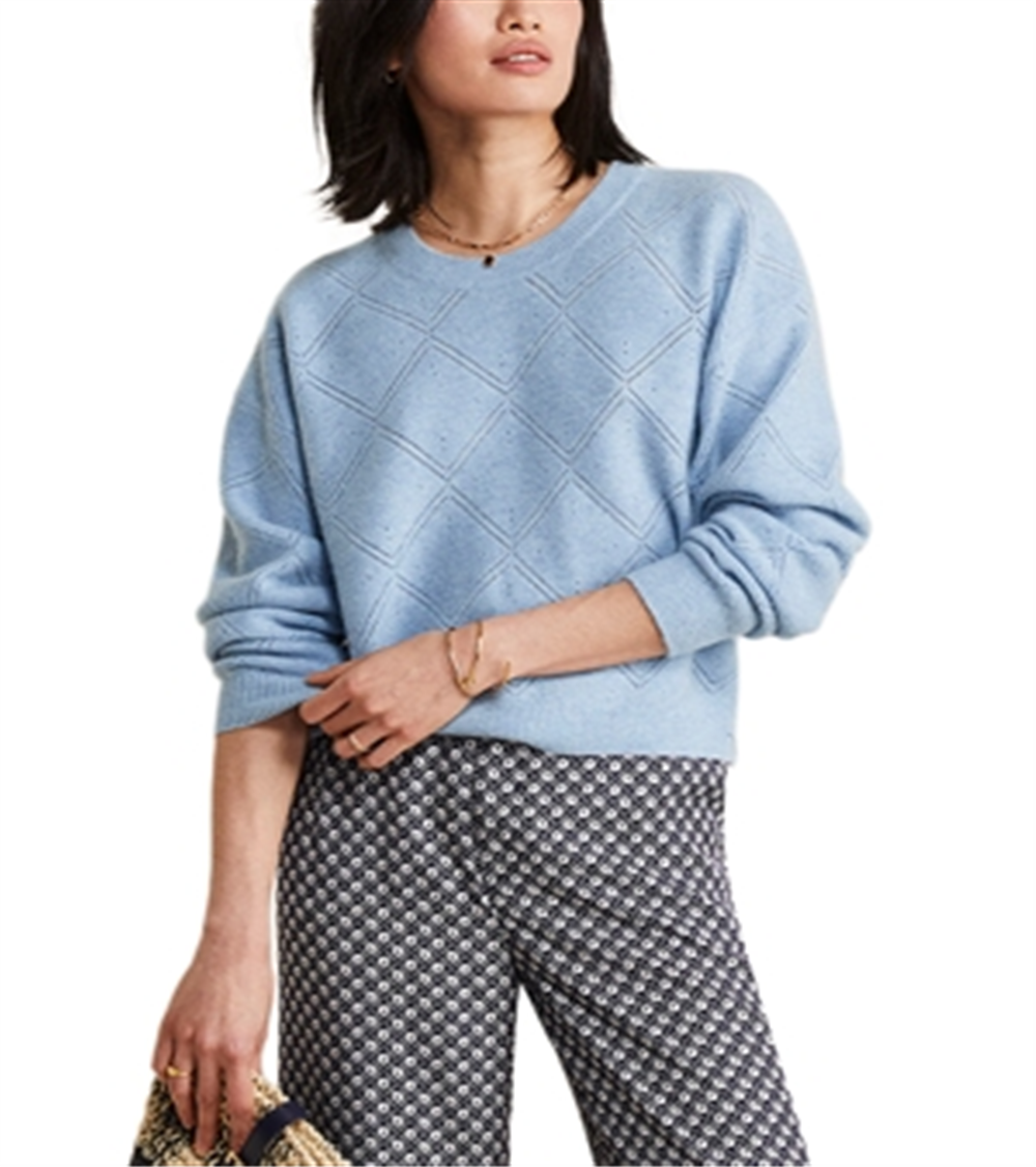 Vineyard Vines Pointelle Cashmere Sweater Blue