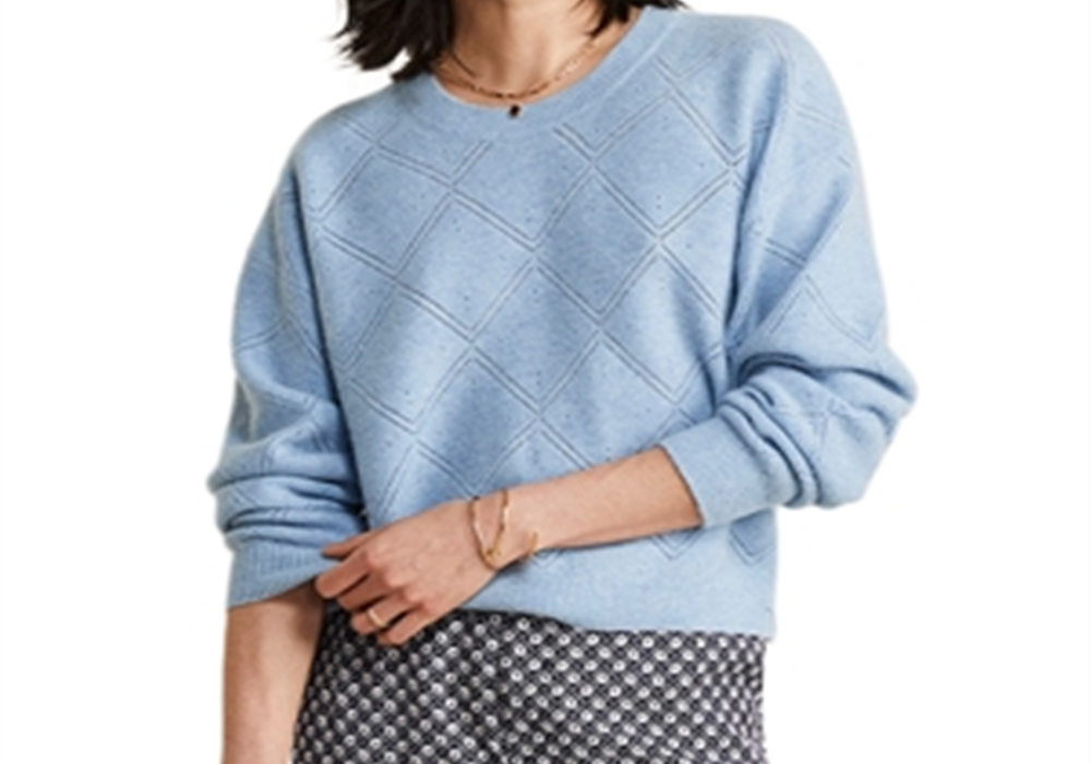 Vineyard Vines Pointelle Cashmere Sweater Blue