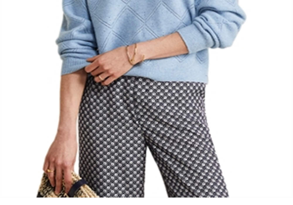 Vineyard Vines Pointelle Cashmere Sweater Blue