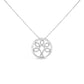 .925 Sterling Silver 1/10 Cttw Diamond Tree of Life Pendant Necklace (I-J Color, I3 Clarity)