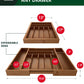 Silverware Drawer Organizer, Brown Bamboo (9 Slots)