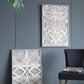 Leaf Shadow Box Wall Decor (Set of 2) - White / Gray