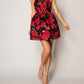 B.Right - Rose Jacquard Mini Dress With Back Ribbon