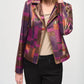 Joseph Ribkoff - Geometric Foiled Faux Suede Jacket