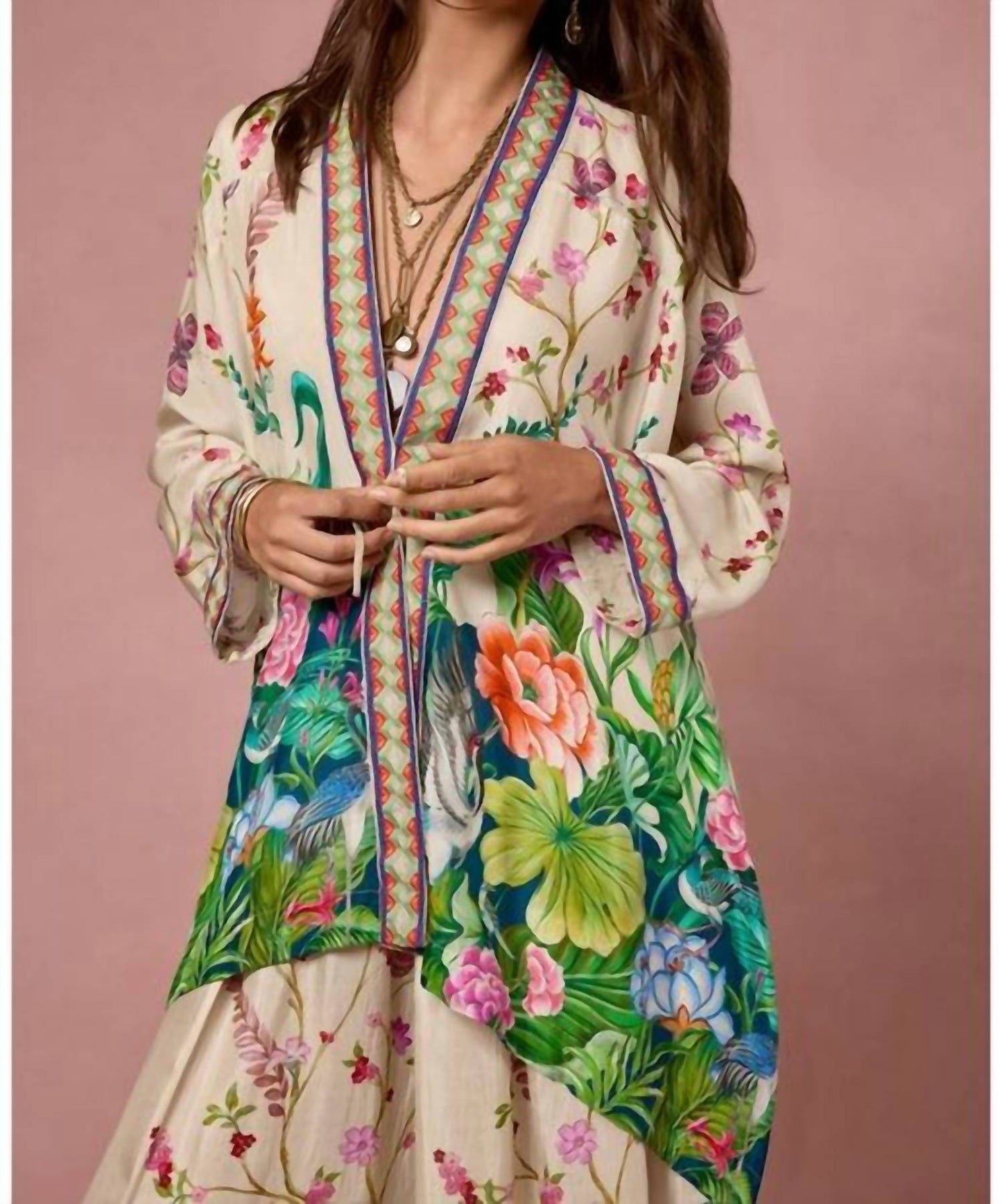 Johnny Was - SHAE PRINTED KIMONO D'Amour