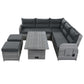 Outdoor Furniture Set Patio Rattan with Recliners and Tables