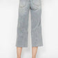 Judy Blue - Tummy Control Raw Hem Crop Wide Jeans