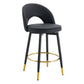 Modern Upholstered 360° Rotatable Bar Chair With Metal Legs For Dining Room (Set of 2)