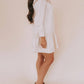 Aureum - Ava Ruffled Collar Mini Shirt Dress