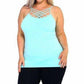 Aaaaa Fashion - Strappy Criss Cross Plus Cami Top