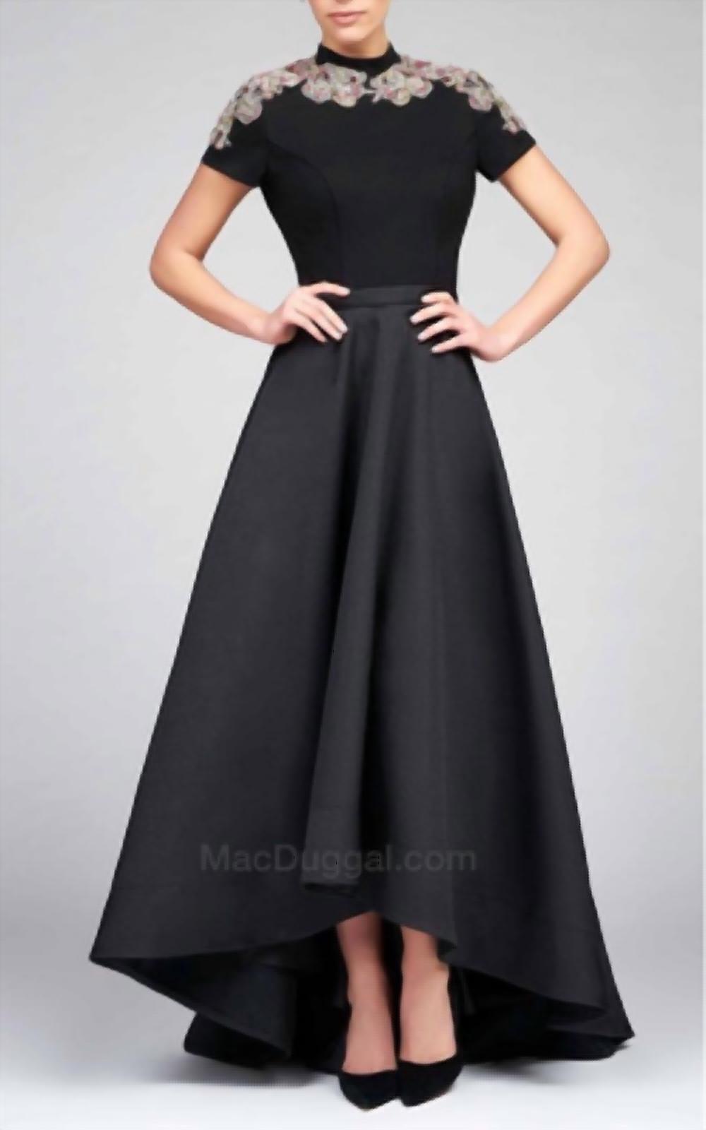 Ieena For Mac Duggal - High Neck Hi Low Dress