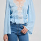 Generation Love - Flippa Georgette Lace Combo Blouse