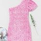 1 With Women - Sequin Puff Sleeve Bodycon Mini Dress