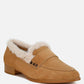 Rag Company - Women's Allie Fur Trim Suede Loafers