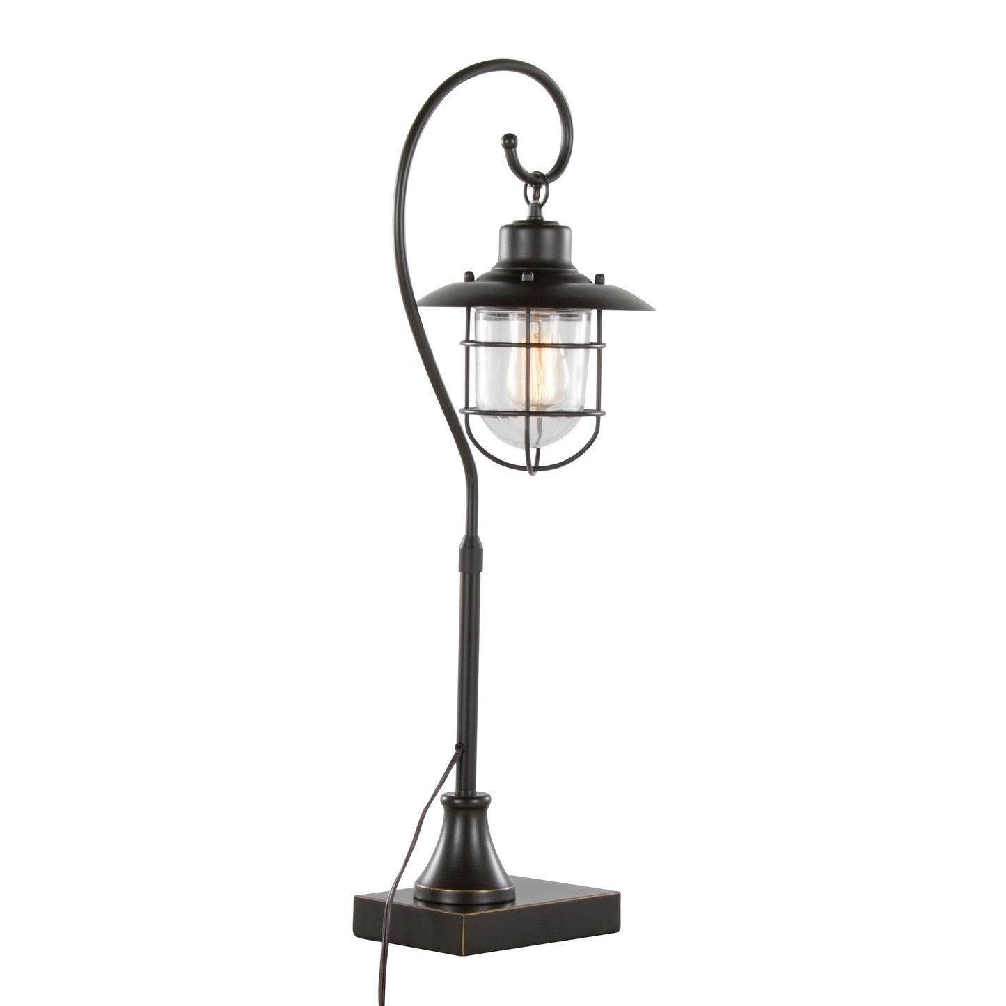 Landen 33" Contemporary Metal Task Lamp in Oil Rubbed Bronze - Set of 2