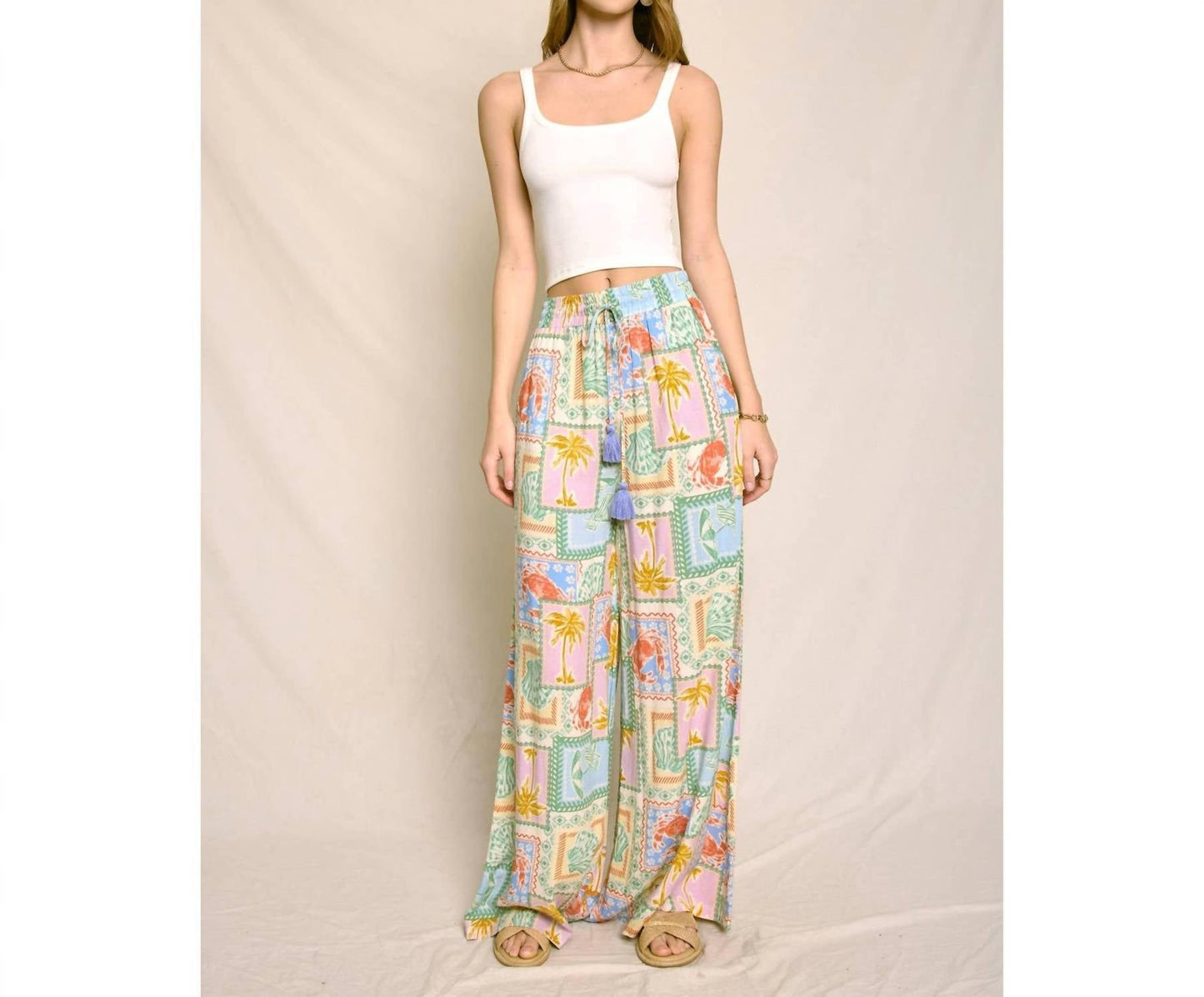 Dress Forum - Pastel Paradise Wide Leg Pull On Pants