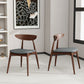 Retro Dining Chairs With Ergonomic Back (Set of 2)