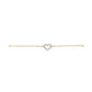 10K Two Tone Gold 1/4 Cttw Diamond Encrusted Heart Charm 7" Bracelet (H-I Color, I1-I2 Clarity)