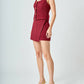 2.7 August Apparel - Holiday Chateau Tweed Mini Skirt